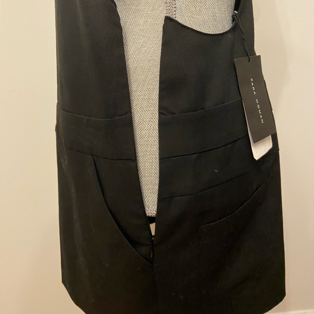 Zara Black Racerback Overall Mini Dress - Picture 3 of 6